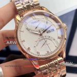 Perfect Replica Omega Rose Gold White Face Watch - Multifunction Watches